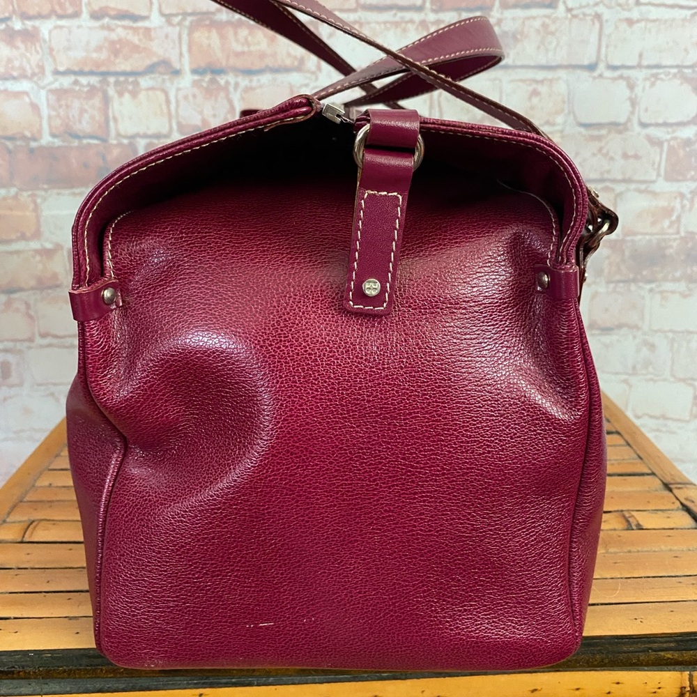 Kate Spade Travis Satchel in Raspberry Leather with Wallet - Picture 2 of 12